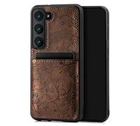 SURAZO Compatible with Samsung Galaxy S23, Wallet Leather Genuine Premium - Shockproof Slim and Thin Cover with - Card Slot, Kickstand - Vintage Bumper Protective Case