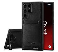 SURAZO Compatible with Samsung Galaxy S24 Ultra, Wallet Leather Genuine Premium - Shockproof Slim and Thin Cover with - Card Slot, Kickstand - Vintage Bumper Protective Case
