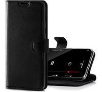 Surazo Leather Wallet Mobile Phone Case Compatible with Apple iPhone 12 mini - Flip & Fold Smartphone Case with Stand RFID Blocker Magnet Closure, 3 Slots for Bank Cards - Handcrafted European Leather