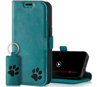 Surazo Leather Wallet Mobile Phone Case Compatible with Apple iPhone 15 Pro Max - Flip & Fold Smartphone Case with Stand RFID Blocker Magnet Closure 3 Slots for Bank Cards-Handcrafted European Leather