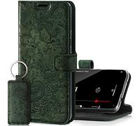 SURAZO Leather Wallet Mobile Phone Case Compatible with Apple iPhone SE 2022 Fold Smartphone Case with Stand, RFID Blocker, Magnet Closure, 3 Slots for Bank Cards - Handcrafted European Leather
