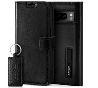 Surazo Leather Wallet Mobile Phone Case Compatible with Google Pixel 8 Pro - Flip & Fold Smartphone Case with Stand, RFID Blocker, Magnet Closure, 3 Slots for Bank Cards - Handcrafted European Leather