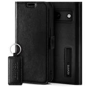 SURAZO Leather Wallet Mobile Phone Case Compatible with Google Pixel 8a - Flip & Fold Smartphone Case with Stand, RFID Blocker, Magnet Closure, 3 Slots for Bank Cards - Handcrafted European Leather