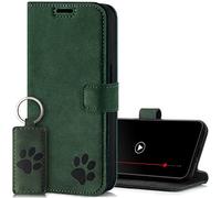 SURAZO Leather Wallet Mobile Phone Case Compatible with Samsung A14 5G - Flip & Fold Smartphone Case with Stand, RFID Blocker, Magnet Closure, 3 Slots for Bank Cards - Handcrafted European Leather