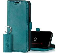 Surazo Leather Wallet Mobile Phone Case Compatible with Samsung Galaxy A15 - Flip & Fold Smartphone Case with Stand RFID Blocker, Magnet Closure, 3 Slots for Bank Cards - Handcrafted European Leather