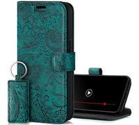 SURAZO Leather Wallet Mobile Phone Case Compatible with Samsung Galaxy A25 - Flip & Fold Smartphone Case with Stand RFID Blocker, Magnet Closure, 3 Slots for Bank Cards - Handcrafted European Leather