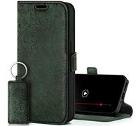 SURAZO Leather Wallet Mobile Phone Case Compatible with Samsung Galaxy S23 FE - Flip & Fold Smartphone Case with Stand RFID Blocker Magnet Closure 3 Slots for Bank Cards- Handcrafted European Leather