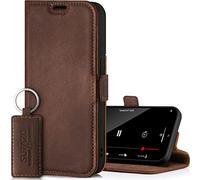 Surazo Leather Wallet Mobile Phone Case Compatible with Samsung Galaxy S23 - Flip & Fold Smartphone Case with Stand, RFID Blocker, Magnet Closure, 3 Slots for Bank Cards - Handcrafted European Leather
