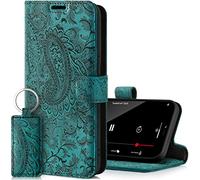 SURAZO Leather Wallet Mobile Phone Case Compatible with Samsung S22 Ultra - Flip & Fold Smartphone Case with Stand, RFID Blocker, Magnet Closure, 3 Slots for Bank Cards - Handcrafted European Leather