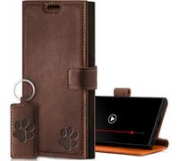 SURAZO Leather Wallet Mobile Phone Case Compatible with Samsung S24 Ultra - Flip & Fold Smartphone Case with Stand, RFID Blocker, Magnet Closure, 3 Slots for Bank Cards - Handcrafted European Leather