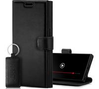SURAZO Leather Wallet Mobile Phone Case Compatible with Samsung S24 Ultra - Flip & Fold Smartphone Case with Stand, RFID Blocker, Magnet Closure, 3 Slots for Bank Cards - Handcrafted European Leather