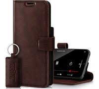 SURAZO Prestige Leather Case for Samsung Galaxy S22+ Plus 5G - RFID Flip Wallet - 3 Card Slots & Cash Pocket - Secure Magnetic Closure & Kickstand - Real Leather Phone Cover (Western)