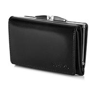 SURAZO Women St_Small_Wallet_Black Bi-Fold, Medium