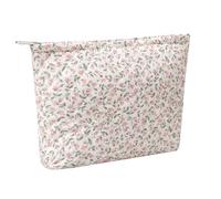 SURBEAV Makeup Bag Cute Cosmetic Bag for Women Girls Floral Coquette Aesthetic Toiletry Bag Travel Make Up Organizer Bag, Pink floral, Flower