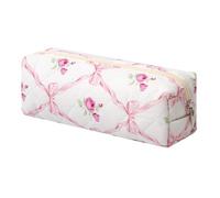 SURBEAV Pencil Case Pen Case Office College School Storage Bag Pouch Holder Box Organizer Makeup Pouch Cosmetic Bag Aesthetic Cute Pencil Case for Girls Boys Kids (flower Pink bow)