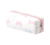 SURBEAV Pencil Case Pen Case Office College School Storage Bag Pouch Holder Box Organizer Makeup Pouch Cosmetic Bag Aesthetic Cute Pencil Case for Girls Boys Kids (Pure White) (Flower-A)