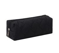 SURBEAV Pencil Case Pen Case Office College School Storage Bag Pouch Holder Box Organizer Makeup Pouch Cosmetic Bag Aesthetic Cute Pencil Case for Girls Boys Kids (Pure Black)