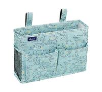Surblue Bedside Caddy Hanging Bed Organizer Storage Bag Pocket for Bunk and Hospital Beds, College Dorm Rooms Baby Bed Rails,Camp Chiars?Wheelchair Side Bag?4 Pockets and 2 Hooks (Cartoon)