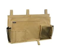 Surblue Bedside Caddy Hanging Organizer Storage Bag Pocket for Bunk, Hospital, College Dorm Rooms, Baby Bed Rails, Camp - 8 Pockets (Khaki)
