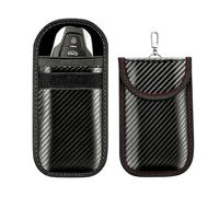 Surborder Shop 2PK Faraday Pouch for Car Keys Faraday Bag,3.5''X5.6''Faraday Cage Protector,Car RFID Signal Blocking, Anti-Theft Pouch Anti-Hacking Case Blocker (Red 1Pack + Black 1Pack)