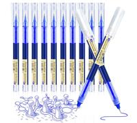 Surcotto 12pcs 0.5mm Blue Gel Ink Pens - Ultra-Fast Drying, Ideal for Writing, Drawing, and Outlining - Suitable for Students and Office Workers