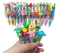 Surcotto 30Pcs Mini Pens,Party Bag Fillers,Multi Coloured Party Bag Pen Easter Basket Stuffers All In One 4 In 1 Novelty Pens Favours For Student Gifts