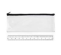 Surcotto Clear Pencil Case, 32 cm Transparent Pencil Case for Exams, GCSEs, 1 Piece