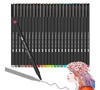 Surcotto Fineliner Pens, 24 Coloured Micron Pens Set 0.4mm Fine Tip Colouring Pens for Adult's Journaling, Drawing, Sketching, Writing at Home Office and School
