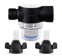 Surdefens 1/2" Water Pump Strainer Filter, Clear, Black, Plastic, Compatible with WFCO or Shurflo Pumps