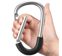 SURDOCA Buggy Clips, Upgrade Pram Clips, Heavy Duty Pram Hooks for Bags, Large Pram Carabiner Clips, Aluminum Pushchair Clips, Baby Stroller Hook for Hanging Bag