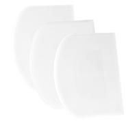 SURDOCA Dough Scraper Bench Scraper - 3P 4.7x3.7 Plastic Flexible Bowl Scraper, Sharp Edge & Angles Cake Scraper. Non-Slip Bakeware Decorating Tools Sculpting & Modeling Tools - Pure White