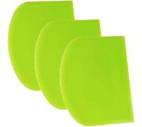 SURDOCA Dough Scraper Bench Scraper - 3P 7.1x4.9 Plastic Flexible Bowl Scraper, Sharp Edge & Angles Cake Scraper. Non-Slip Bakeware Decorating Tools Sculpting & Modeling Tools - Pure Green