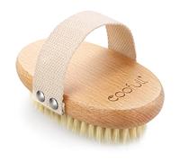SURDOCA Dry Brushing Body Brush, Physical Exfoliating Scrubber, Lymphatic Drainage Massager Brush, Cellulite Remover Brushes, Bath Brush for Shower, Natural Beech Wood, 100% Boar Bristles (Oval Type)