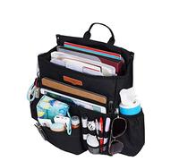 SURDOCA Large Capacity Car Storage Organizer for Front Seat, Durable Car Seat File Organizer with Adjustable Straps, Office Passenger Seat Organizer Bag, Black