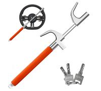 SURDOCA Multifunction Steering Wheel Lock - High Security Anti Theft Steering Wheel Lock with Window Breaker - Universal Car Accessories for Auto Truck SUV Van