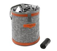 SURDOCA Portable Waterproof Car Trash Can, Hanging Vehicle Rubbish Bin, Collapsible Pop Up Automotive Garbage Bin,Foldable Automobile Garbage Container, Suitable for Traveling, Office (Grey)