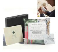 SURDOCA Prayer Quilt with Cross Inside, Handmade Pocket Prayer Quilt, Christian Thoughtful Comfort Gifts for Women & Men, Get Well Soon, Surgery Recovery & Encouragement Keepsake