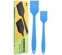 SURDOCA Silicone Basting Brush Pastry Brush - 8.2"+10.1" High Heat Resistant Nonstick Brushes for Kitchen Baking, BPA Free Stainless Steel Core Design - Bakeware Baking Decorating Tools Pastry Brushes