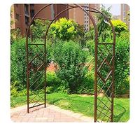 Surdy Meal Trellis for Climbing Plans Quick Assembly Arbor WeaherResisan Seel Srucure Brown 11' Wide x 7.5' High Perfec for Oudoor Decor
