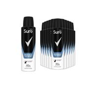 Sure Men Invisible Ice Fresh Anti-Perspirant Aerosol Men's Deodorant that protects against white marks and yellow stains for 48 hour protection against sweat and odour 6x 150 ml