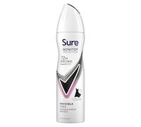 Sure Anti-perspirant Deodorant Aerosol Invisible Pure Nonstop Protection 150 ml (Pack of 6)