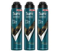 Sure Antiperspirant 72H Nonstop Sweat and Odour Protection Alcohol-Free Body Spray Anti-White Marks with Fresh and Sporty Scent Multi Fragrance Deodorant for Men, 250ml (Sport Cool, Buy 3)