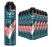 Sure Antiperspirant 72H Nonstop Sweat and Odour Protection Alcohol-Free Body Spray Anti-White Marks with Fresh and Sporty Scent Multi Fragrance Deodorant for Men, 150ml Pack of 12 (Ultra Fresh)