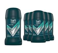 Sure Antiperspirant Deodorant Stick Sensitive 72H Nonstop Sweat and Odour Protection Roll On with Citrusy, Spicy and Woody Scent Deodorant for Men, 50ml Pack of 6
