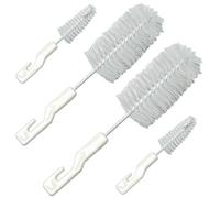 Sure Baby Childrens Bottle & Teat Cleaning Bristle Brush Set Twin Pack - 4 Brushes 2 x Large + 2 x Small