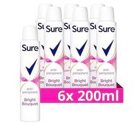 Sure Bright Bouquet Anti-Perspirant Deodorant, 6 x 200ml - Long-Lasting Freshness & Odor Protection with Floral Fragrance for Confidence All Day - 48 Hour Protection - By MegaAisle