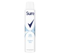 Sure Anti-Perspirant Aerosol for Women Cotton Dry - 48-hour Sweat & Odour Protection - 6 x 200 ml