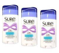 Sure Deodorant 2.6oz Invisible Solid Unscented (3 Pack)