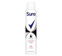 Sure Invisible Pure Anti-Perspirant Spray for 48hour Protection Against Sweat, Odour, White Marks & Yellow Stains 200ml