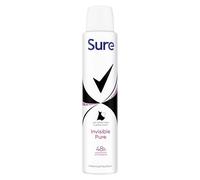 Sure Invisible Pure Anti-Perspirant Aerosol deodorant for women that protects against white marks and yellow stains for 48-hour sweat and odour protection 6x 200 ml